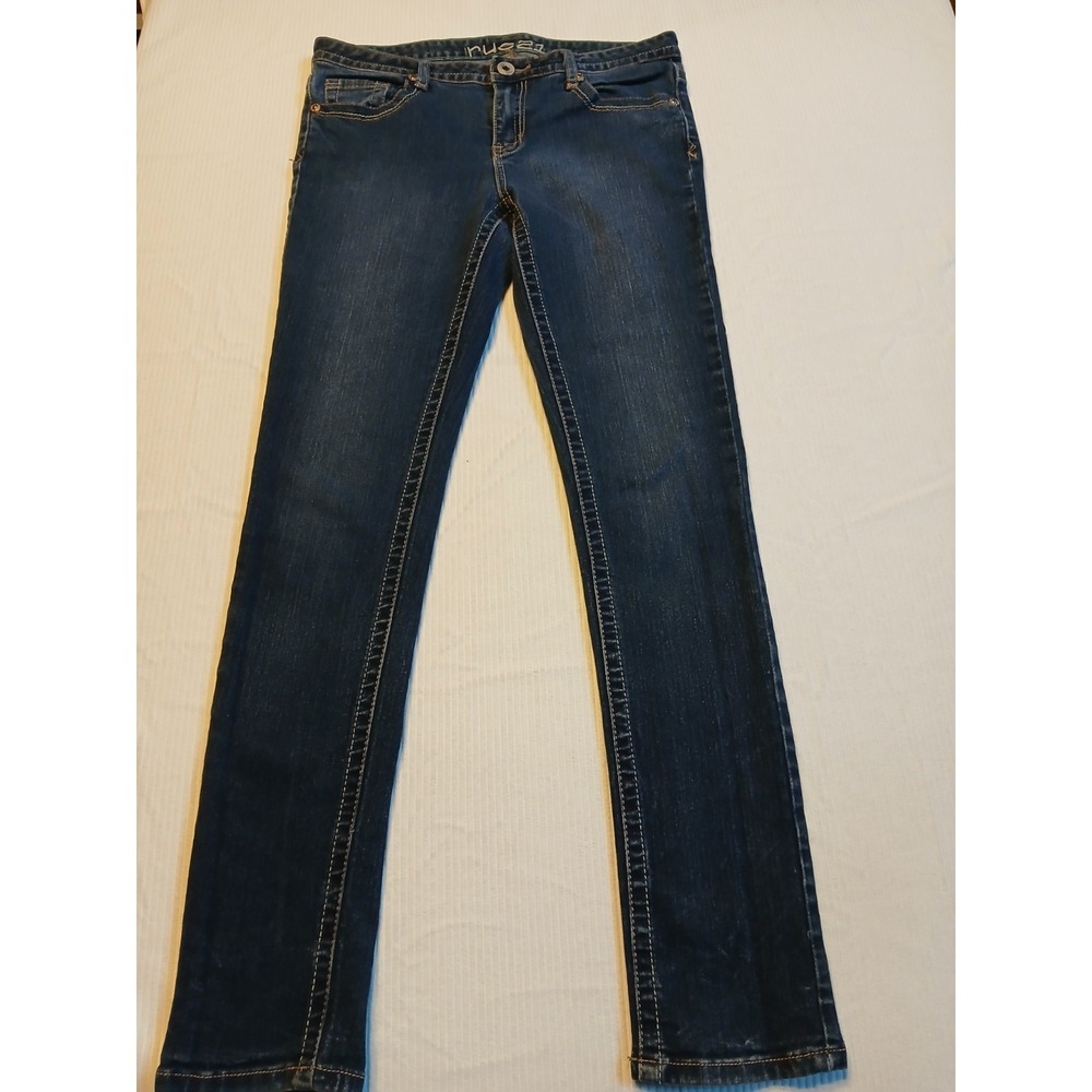 Rue 21 Womens Mid Rise Skinny Jeans Size 5/6 Regular Preppy Chic Dark Wash